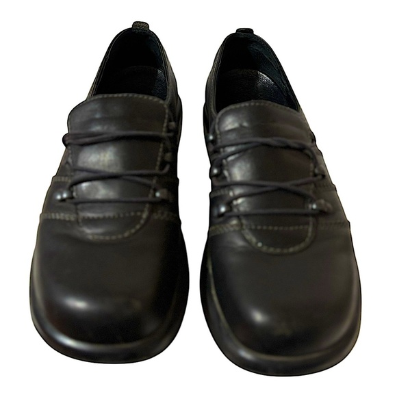 ๐ Dansko Lace-Up Comfort Clog Shoes Womens EU 40 US 9.5- 10 Black Leather - Picture 12 of 12